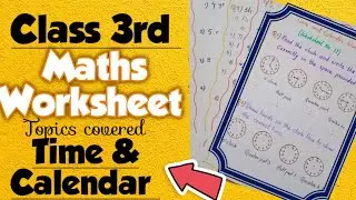 Class 3 Maths Worksheet based on Time and Calender  in Hindi