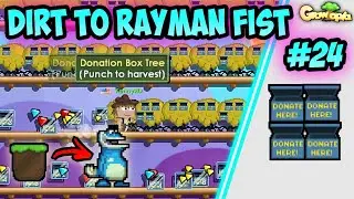 MY PROJECT IS DONE (HARVESTING 2502 DONATION BOX TREES) !! | #24 Dirt to Rayman Fist | Growtopia