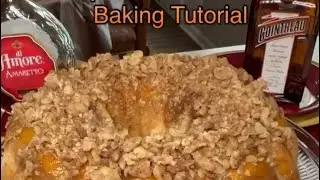 Peach Cobbler Liqueur Pound Cake | Baking Tutorial ​⁠ @AuntieLoves2Bake