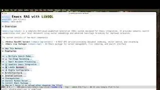 Emacs RAG with LibSQL - Enabling semantic search of org-mode headings with Claude Code