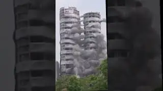 Noida ki sabse badi building gira dee gai #shorts #noida