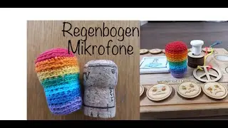 Regenbogen Mikrofon Häkel-Anleitung