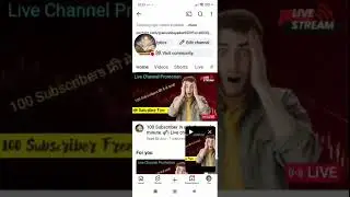100 Subscriber in only 2 minute 🚀| Live channel checking ✅ and promotion🥰.
