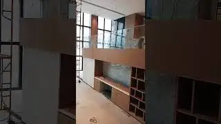 12mm partition relling and 5mm lacquered glass install