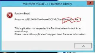 Ccmsetup failed with error code 0x80004004