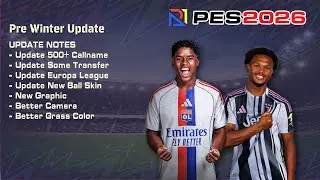 PES 2026 PS2 Callname Update Before Winter aethersx2 nethersx2