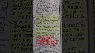 Mystery 4 revealed in the New Testament. #Israel #Mystery #word #truth #light #saved