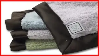 SwaddleDesigns Baby Lovie, Small Security Blanket, Cozy Microfleece with Chocolate Brown Trim, Paste