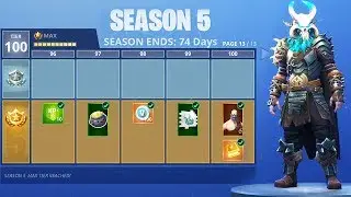 FORTNITE: SEASON 5 TIER 100 BATTLE PASS SKINS & NEW MAP GAMEPLAY! (New Fortnite Season 5 Update)