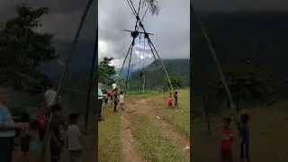 Nepali festival is Dashain, very enjoyable festival Dashain, playing linge ping