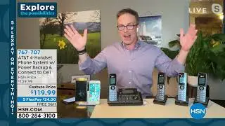 AT T 4Handset Phone System with Power Backup and Connect...