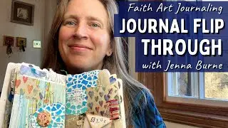 Faith Art Journal Flip Through- Care December - Winter journaling