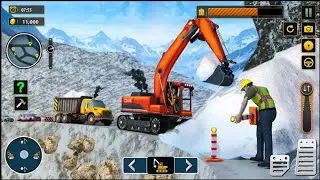 Snow Offroad Construction Excavator Game - Android Gameplay