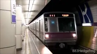 【HD】TokyoMetro HanzoumonLine Series8000 @Mitsukoshimae(Z09) [2011.10.04_10:40]
