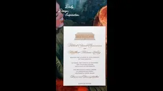 Elegant Letterpress and Engraving Wedding Invitation