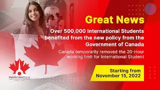 Canada temporarily removed the 20-Hour working limit for International Student