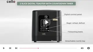 Cello TR185 2-Slice Toaster | Cello Retro Design Toaster | Features & Demo Video