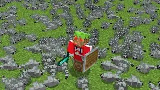 Surviving The Minecraft Silverfish Plague [No Armor Hardcore]
