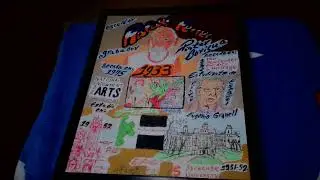 Pintura en honor a Rafael Ferrer, primer pintor en pintar a Iris Chac&oacute;n, la vedette de Puerto Rico.