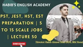 PST JEST HST EST Preparation 5 to 15 Scale Jobs Lecture 50