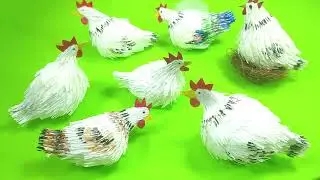 DIY Paper  3D Chicken  | paper hen Crafts