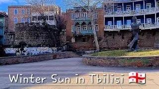 Winter Sun in Tbilisi 🇬🇪 Beautiful Streets Walk #travel#tbilisi #georgia#discover #beautiful #places