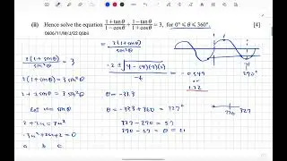 Trigonometry | IGCSE A-math (0606) | Past Paper Questions