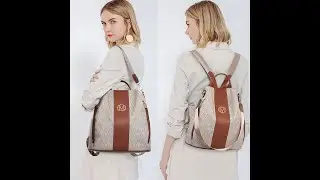 MKP Lightweight Women's Backpack Multi Zipper Pocket Signature