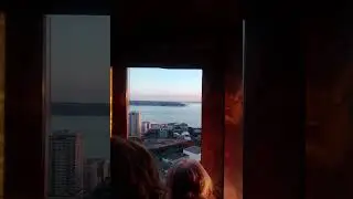 (Seattle's Space Needle) Elevator ride to the top!! 🫣