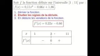 Application de la dérivation 1