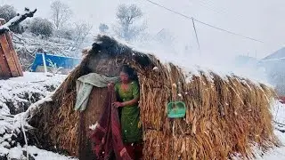 Best Life in Himalayan village during the snowfall | very hard work | All compilation Video