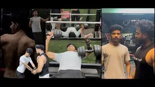Chest workout ￼with hand injury @Kushsharma05 