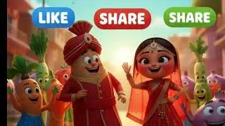 🥔 आलू की बारात | Aalu Ki Barat DJ Remix | Kids Hindi Cartoon Song | Funny Cartoon Video