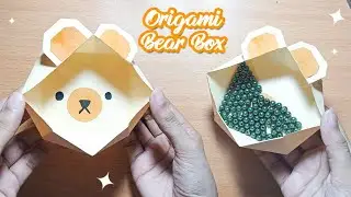 Origami Paper Box Bear / Paper Organizer