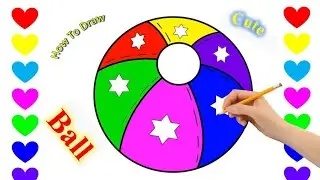 How to draw a Cute Ball || Drawing a ball easy and step by step