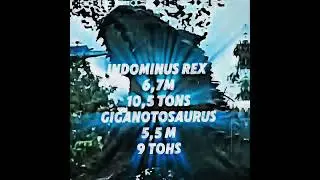 indominus rex jw2015 vs giganotosaurus jw dominion2022 #edit#giganotosaurus#indominusrex#capcutedit
