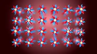 3D pinwheel rotation red