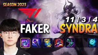 T1 Faker SYNDRA vs ILLAOI Mid - Patch 13.20 KR Ranked