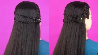 Stylish Twist Hairstyle For Open Hair With Party । #hairstyling 