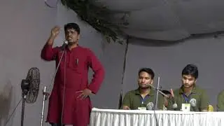 Vikas Yadav NSUI addressing the main speech at JNUSU Presidential Debate 2018