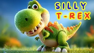 Silly T-Rex 🦖 | Stomp, Turn, Wiggle & Jump | Fun Dinosaur Song for Kids