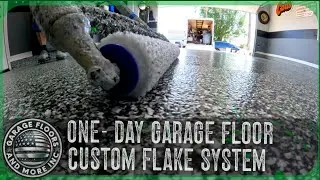 Professional Epoxy Flooring Removal | One-Day Custom Garage Floor Flake System Installation 