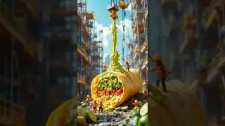 Tiny Humans cooking Food | Ai food animation | #shorts #youtubeshorts #food #funny #ai