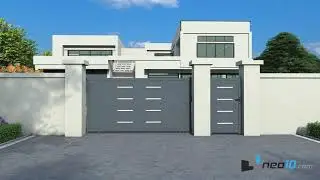 PORTAIL ALUMINIUM COULISSANT Olympe gris anthracite RAL 7016 🏡
