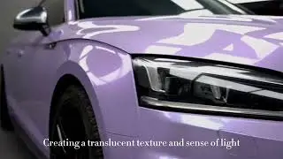 Silver Gradient Purple Car Wrap Film