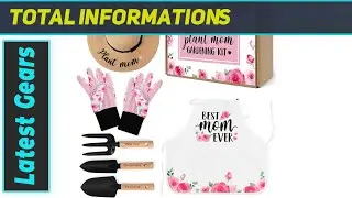 Mom Birthday Gifts Pink Gardening Tools Kit - Best Mother's Day Basket for Plant Lovers