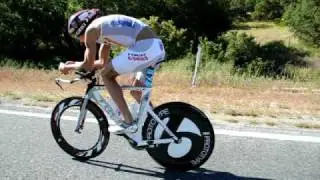 Michael Raelert fighting the head winds at 2010 Wildflower