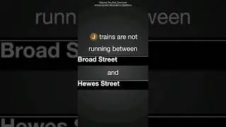 MTA Station Announcement: No (J) Train Between Broad Street & Hewes Street