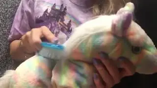 ASMR Brushing Stuffed Animals Whispered