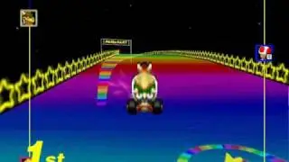 Mario Kart 64 - Toad Trapped in Rainbow Road (GLITCH)
